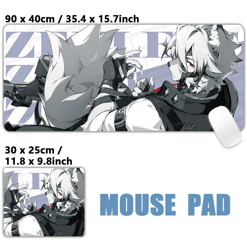 Tapete de Mouse Zenless Zone Zero Zhu Yuan Gaming Mousepad, Nicole Ellen Anby Demara Soldier 11