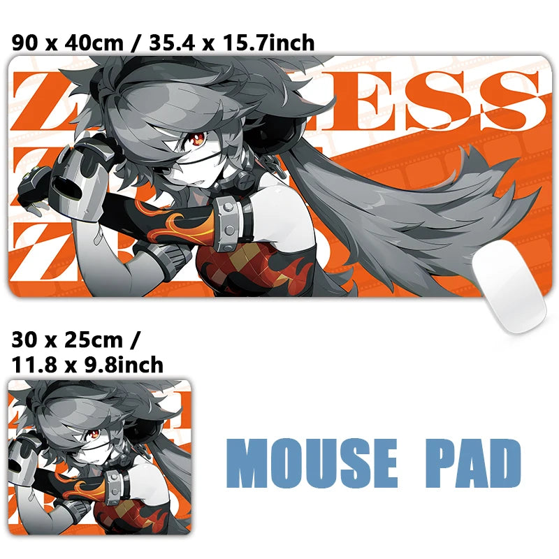 Tapete de Mouse Zenless Zone Zero Zhu Yuan Gaming Mousepad, Nicole Ellen Anby Demara Soldier 11