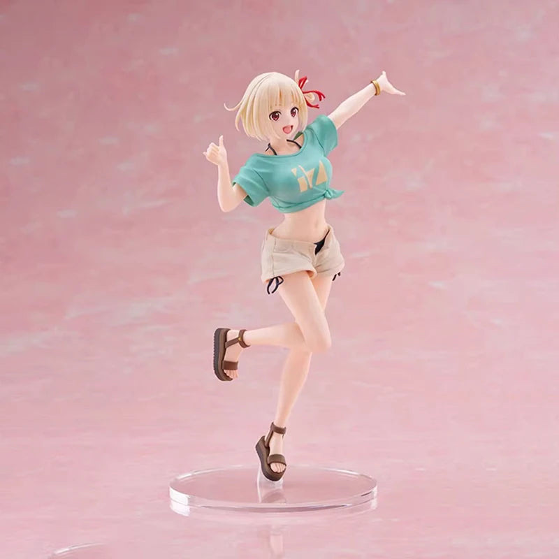 Figura de Ação Exclusiva TAiTO Coreful Lycoris Recoil Nishikigi Chisato ~Hawaii State Ver.~ PVC 18CM - Coleção Premium Bandai