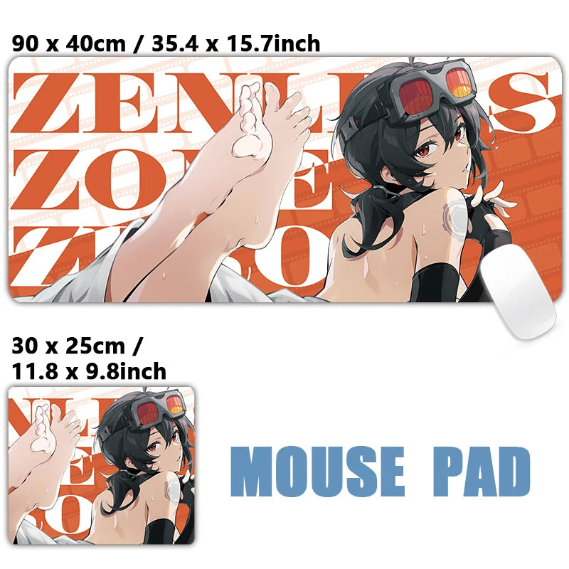 Tapete de Mouse Zenless Zone Zero Zhu Yuan Gaming Mousepad, Nicole Ellen Anby Demara Soldier 11