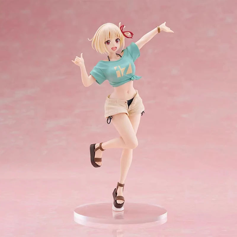 Figura de Ação Exclusiva TAiTO Coreful Lycoris Recoil Nishikigi Chisato ~Hawaii State Ver.~ PVC 18CM - Coleção Premium Bandai