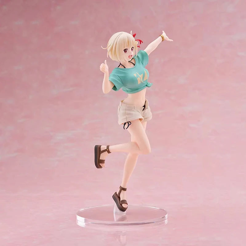 Figura de Ação Exclusiva TAiTO Coreful Lycoris Recoil Nishikigi Chisato ~Hawaii State Ver.~ PVC 18CM - Coleção Premium Bandai