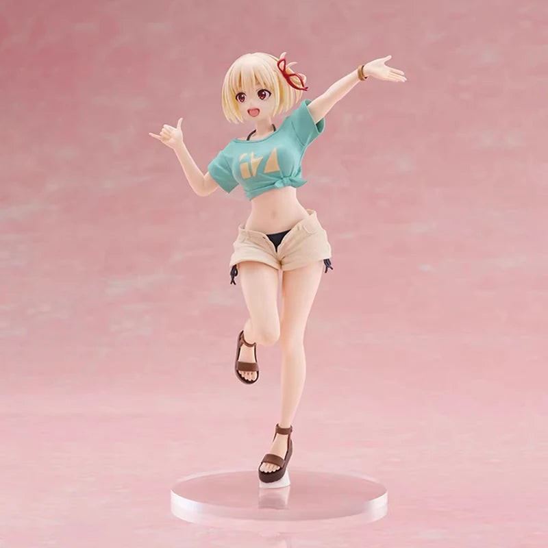 Figura de Ação Exclusiva TAiTO Coreful Lycoris Recoil Nishikigi Chisato ~Hawaii State Ver.~ PVC 18CM - Coleção Premium Bandai