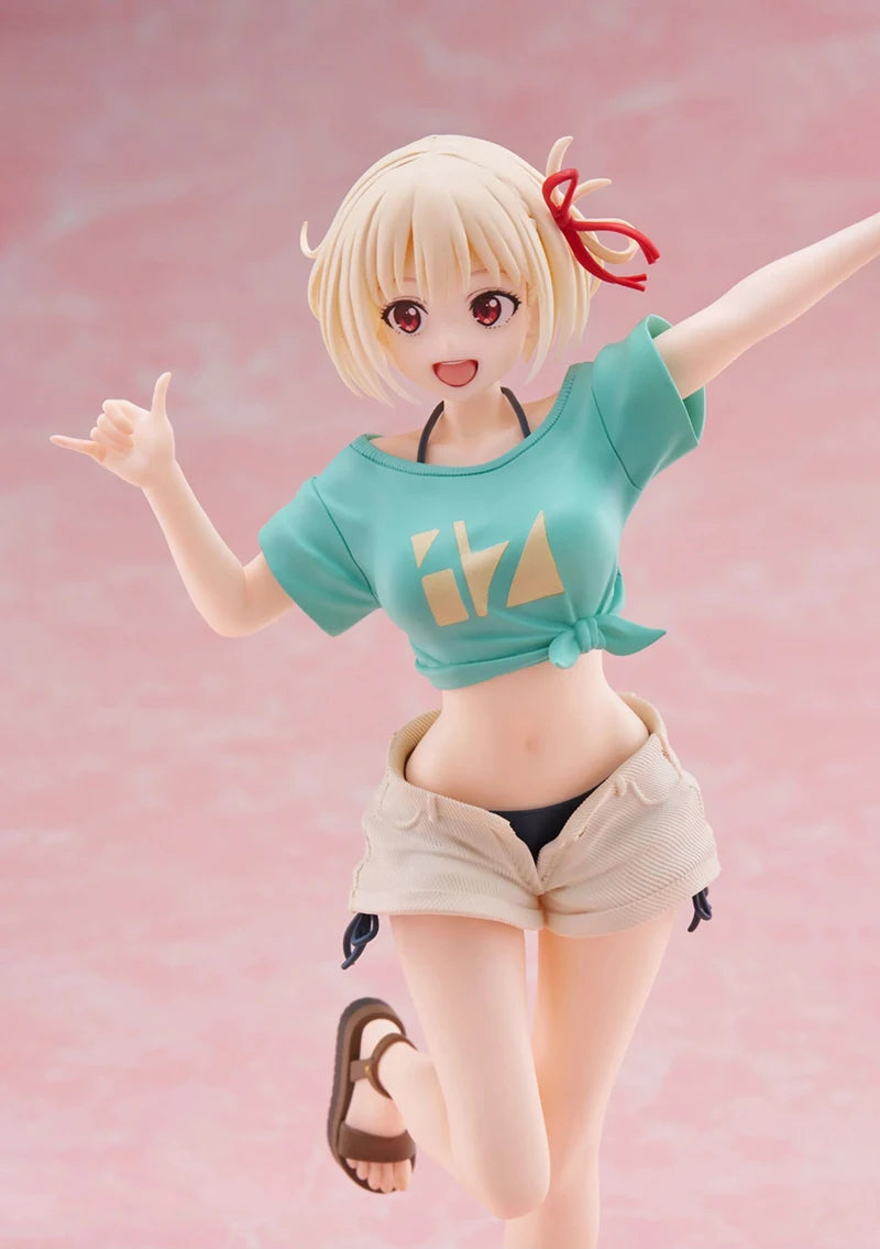 Figura de Ação Exclusiva TAiTO Coreful Lycoris Recoil Nishikigi Chisato ~Hawaii State Ver.~ PVC 18CM - Coleção Premium Bandai