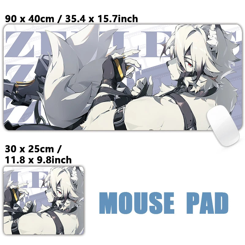 Tapete de Mouse Zenless Zone Zero Zhu Yuan Gaming Mousepad, Nicole Ellen Anby Demara Soldier 11