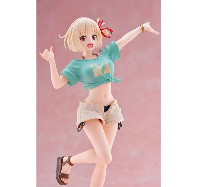 Figura de Ação Exclusiva TAiTO Coreful Lycoris Recoil Nishikigi Chisato ~Hawaii State Ver.~ PVC 18CM - Coleção Premium Bandai