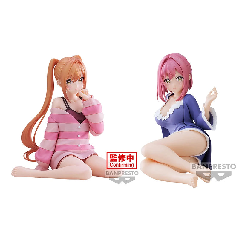 Figura de Ação Autêntica Banpresto The 100 Girlfriends Who Really Love You 11cm Hakari Hanazono & Karane Inda - Coleção Premium